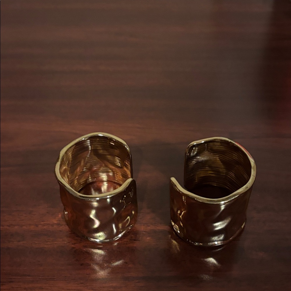 Elegant Gold-Tone Cuff Bracelets